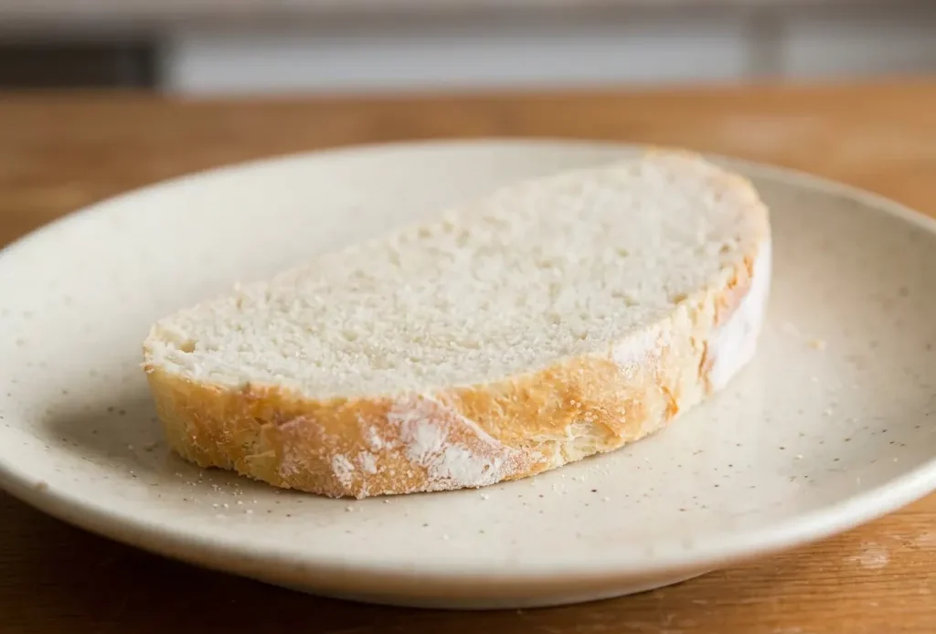 Looking down at a round loaf with a golden crust, scored in a cross pattern, resting on a dark surface.