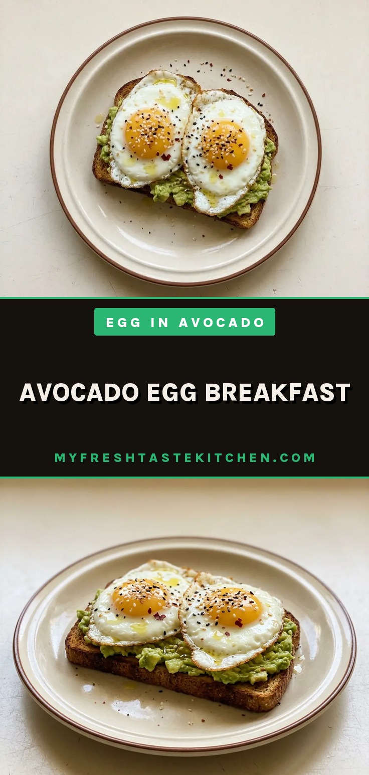 Avocado egg breakfast on toast with fried eggs, avocado, and everything bagel seasoning