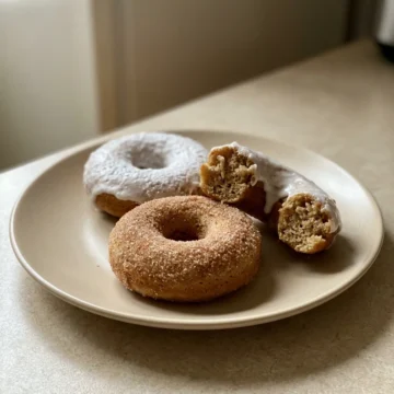 Apple Donuts (Baked with Applesauce)