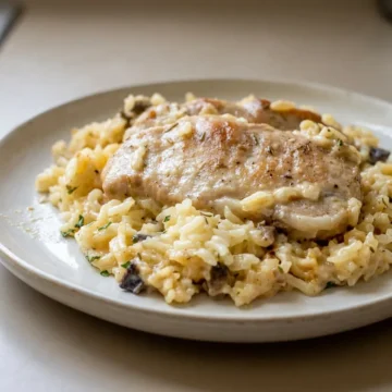 Baked Pork Chops and Rice