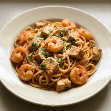 Cajun Chicken and Shrimp Pasta