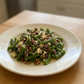 Cold Green Bean Salad with Feta Cheese