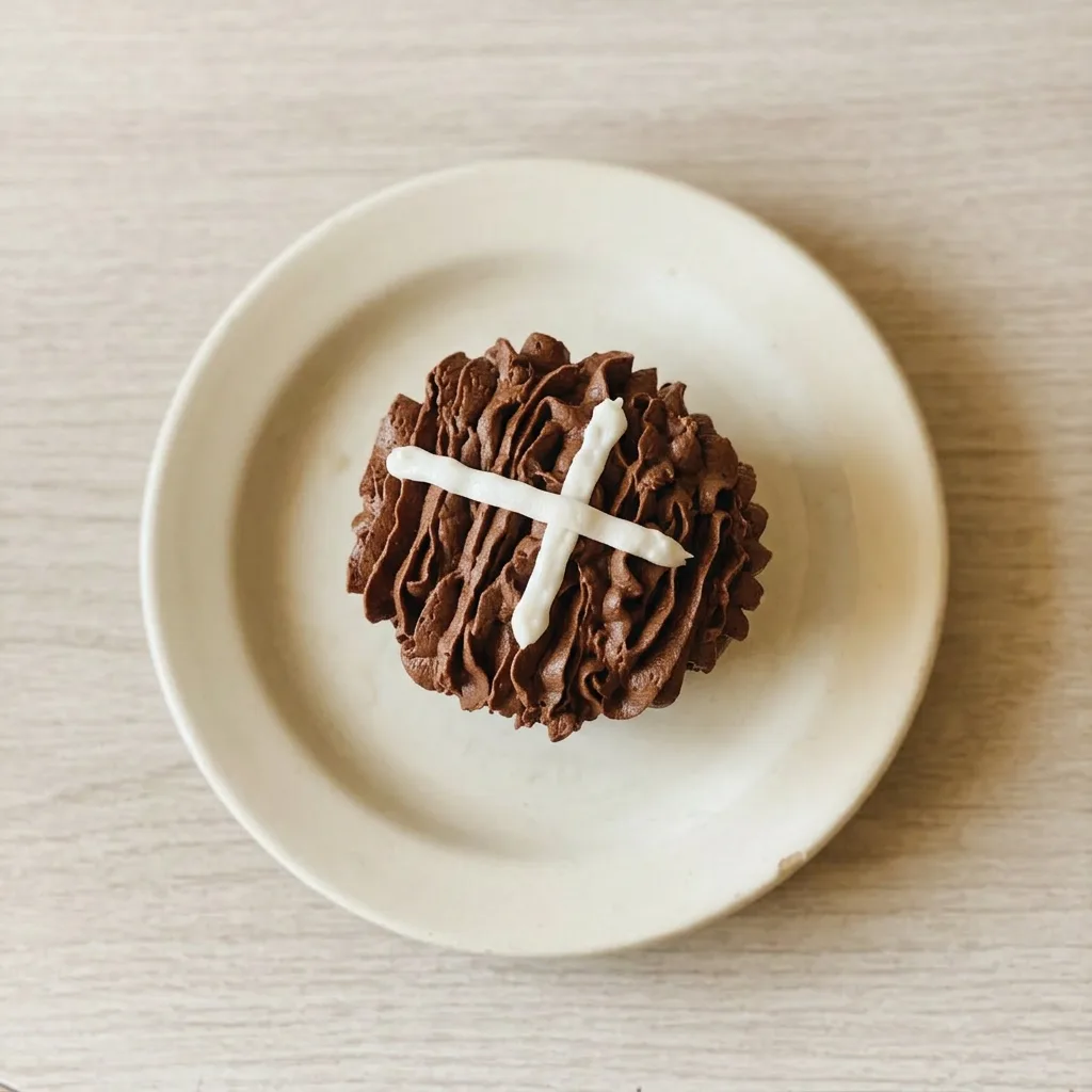 A serving of chocolate cupcakes topped with chocolate and American buttercream, shaped into a football on a platter.