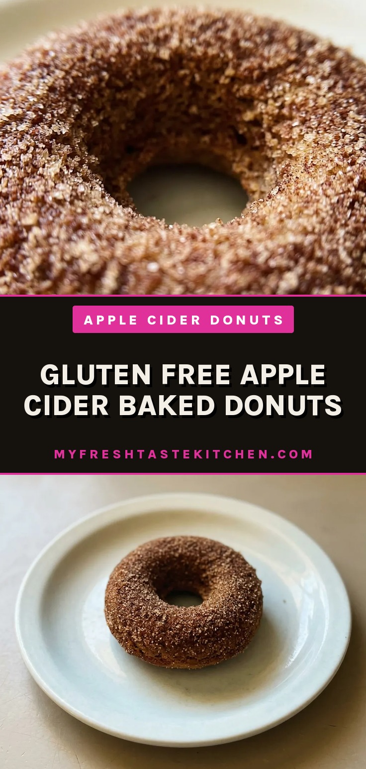 Gluten free apple cider baked donuts with cinnamon sugar coating on a cooling rack, showing their golden brown color and even coating.