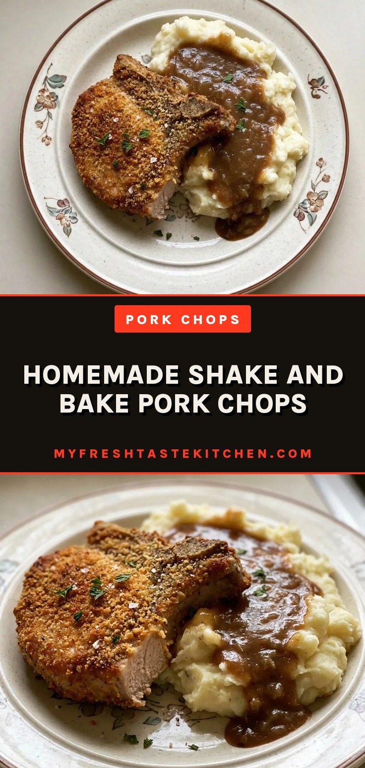 Top-down look at three breaded pork chops with paprika and garlic powder speckles, arranged in a row.