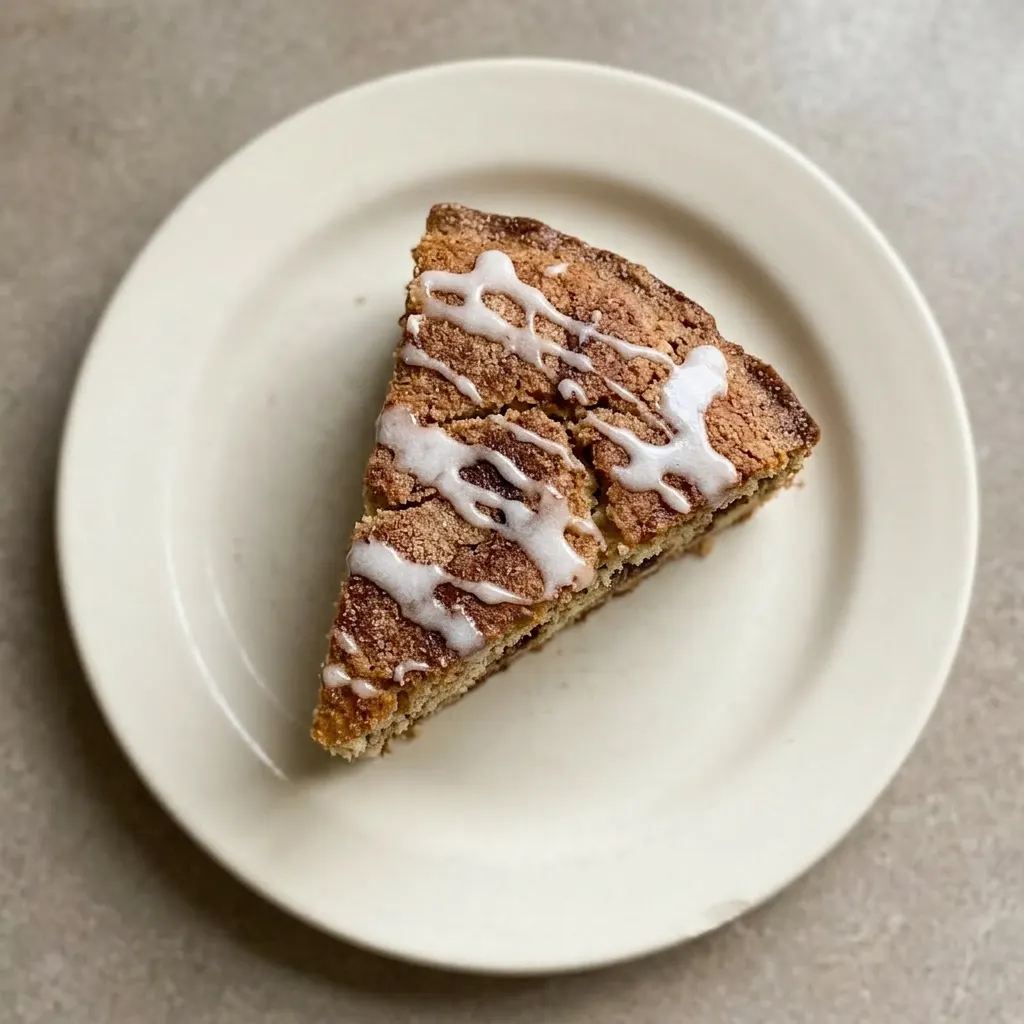 A serving of keto cinnamon bread topped with a pat of butter and a sprinkle of cinnamon.