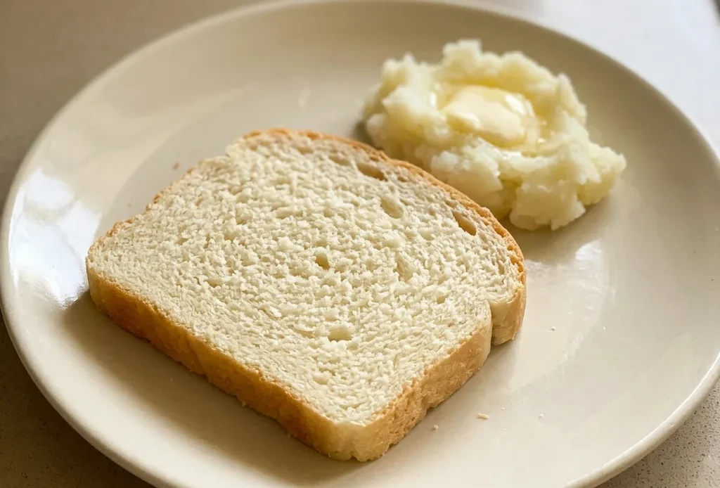 Looking down at a round loaf with a golden crust, scored with a cross pattern, on a dark surface.