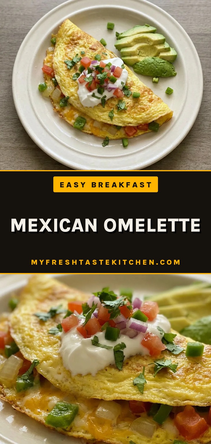 A mexican omelette filled with bell pepper, avocado, and jalapeños on a plate.