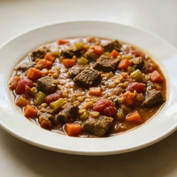 Moroccan-Spiced Beef and Lentil Stew