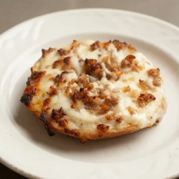 Sausage Breakfast Pizza Bagels