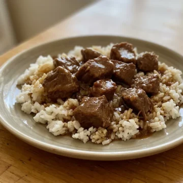 Stewed Beef (Tips) with Gravy