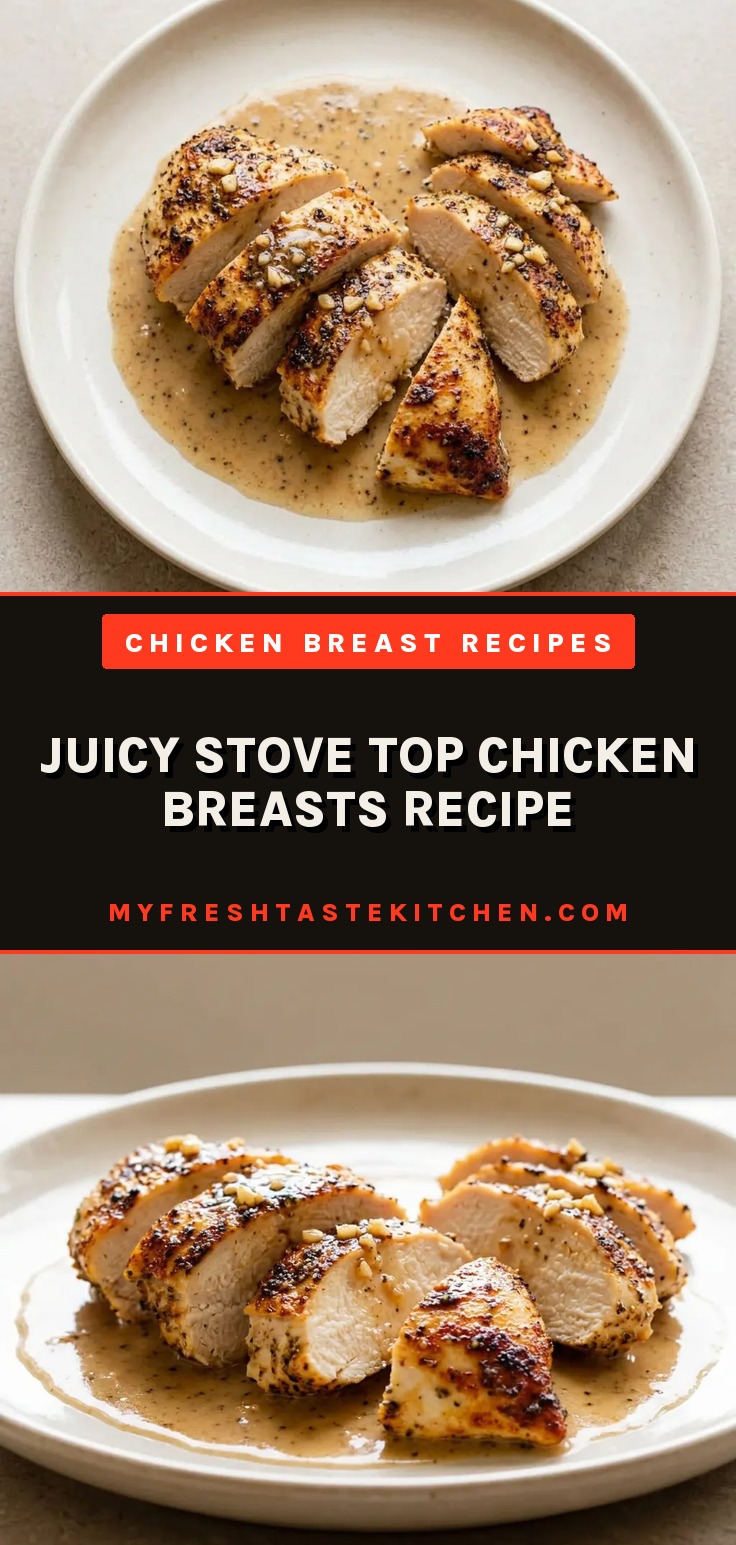Looking down at a chicken breast topped with garlic and butter, surrounded by olive oil and chicken broth.