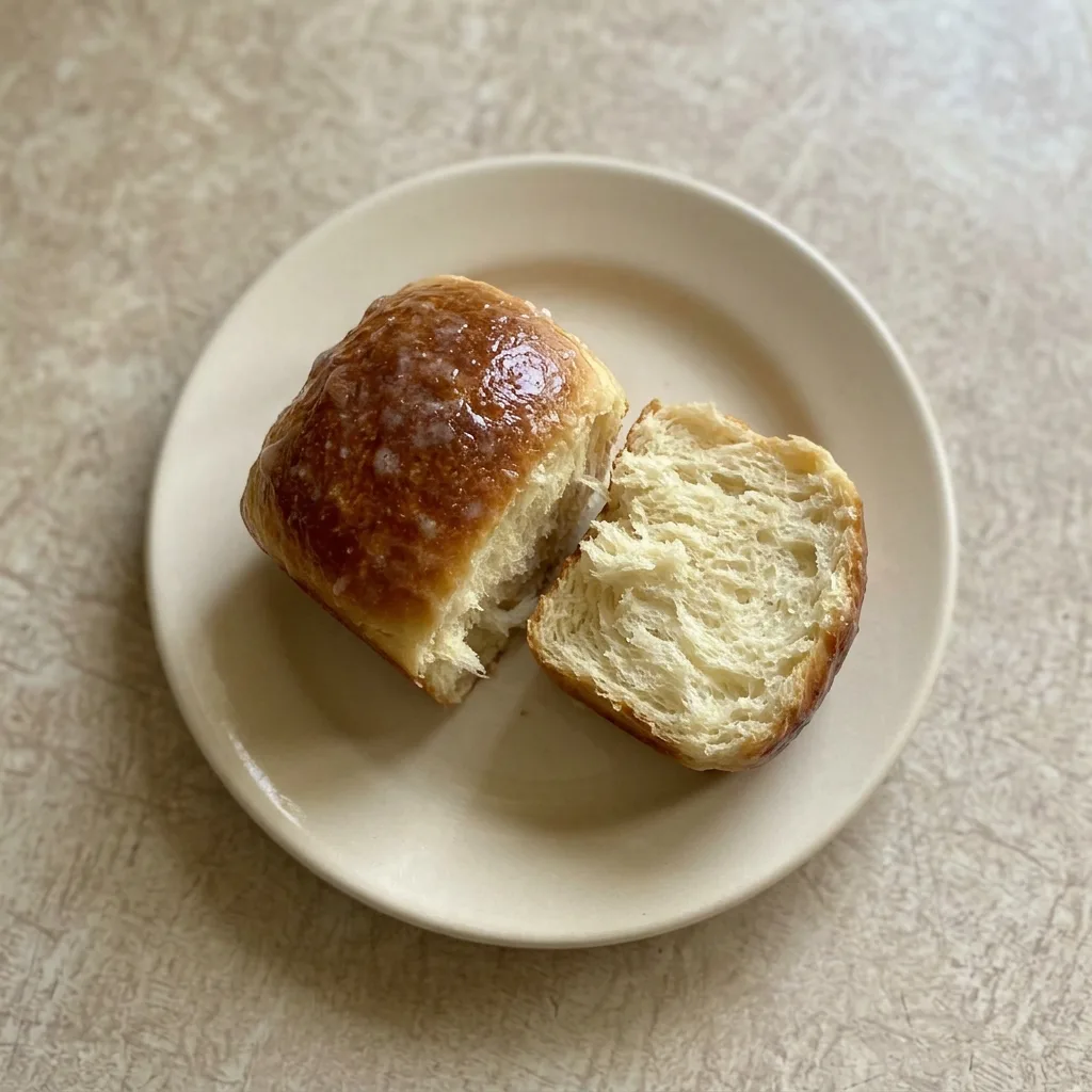 Plated bread slices drizzled with condensed milk, a butter pat on the side, and visible milk-soaked texture.
