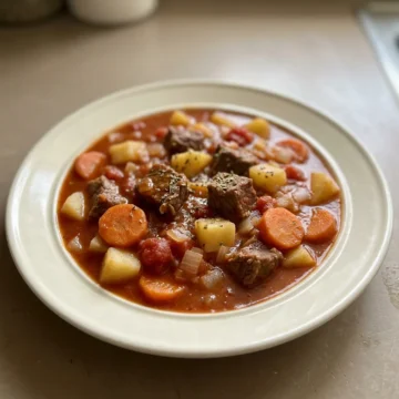 Savory Tomato Beef Stew – Rich & Flavorful Crockpot Recipe