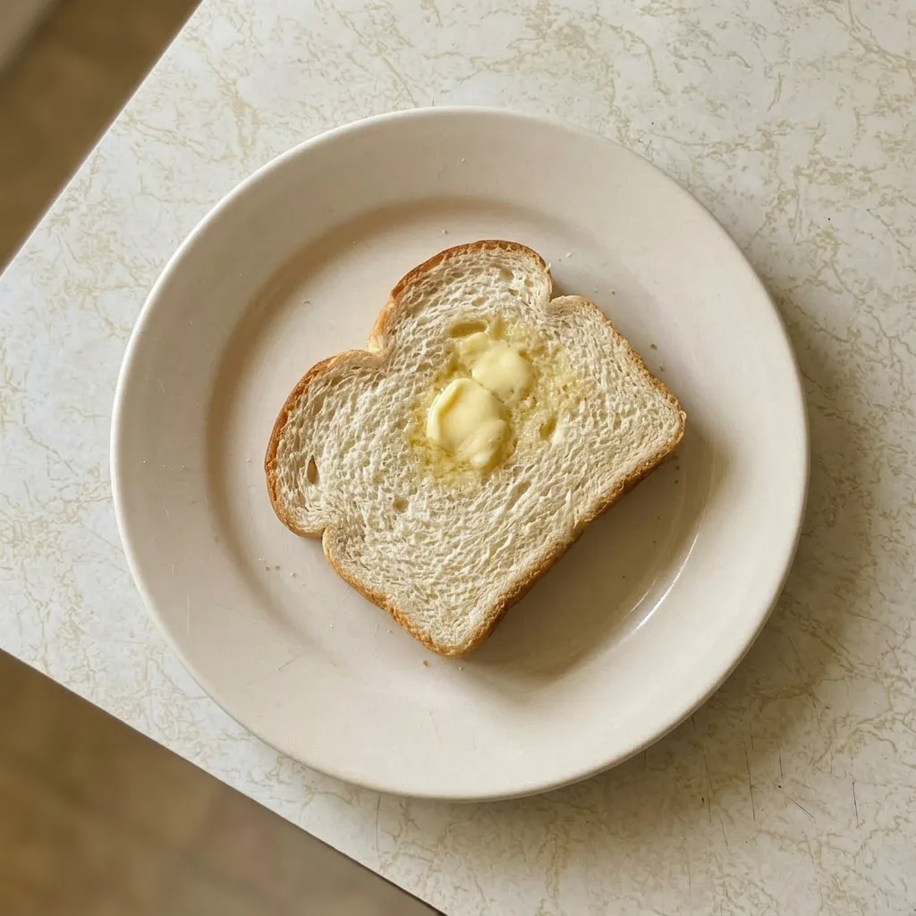 A serving of two slices of white bread with a soft, pale crumb and a light brown crust.
