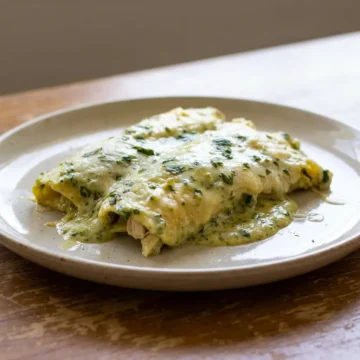 Creamy Poblano Chicken Enchiladas