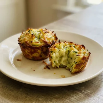 Crispy Parmesan Zucchini Potato Muffins