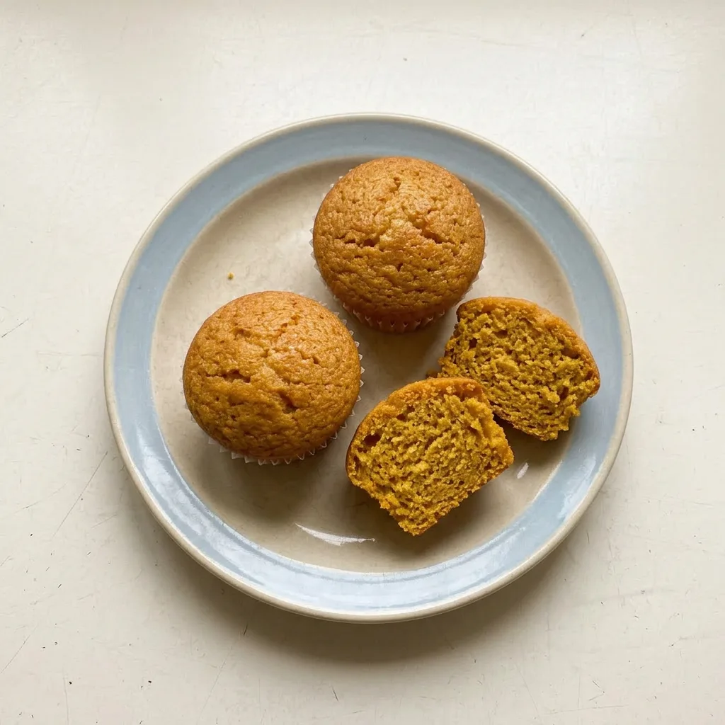 Ready to serve: a carrot cupcake with white frosting and a walnut on top.