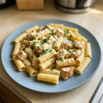 Garlic Butter Chicken with Rigatoni and Parmesan
