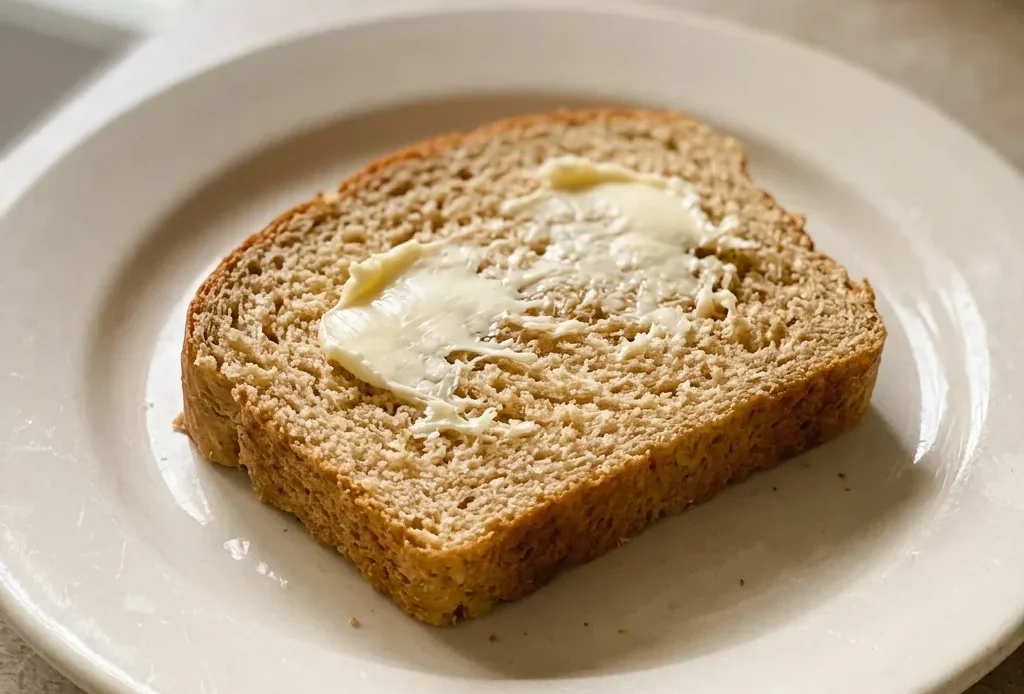 Looking down at a round loaf of honey wheat bread, sliced into wedges, with honey drizzled on top.