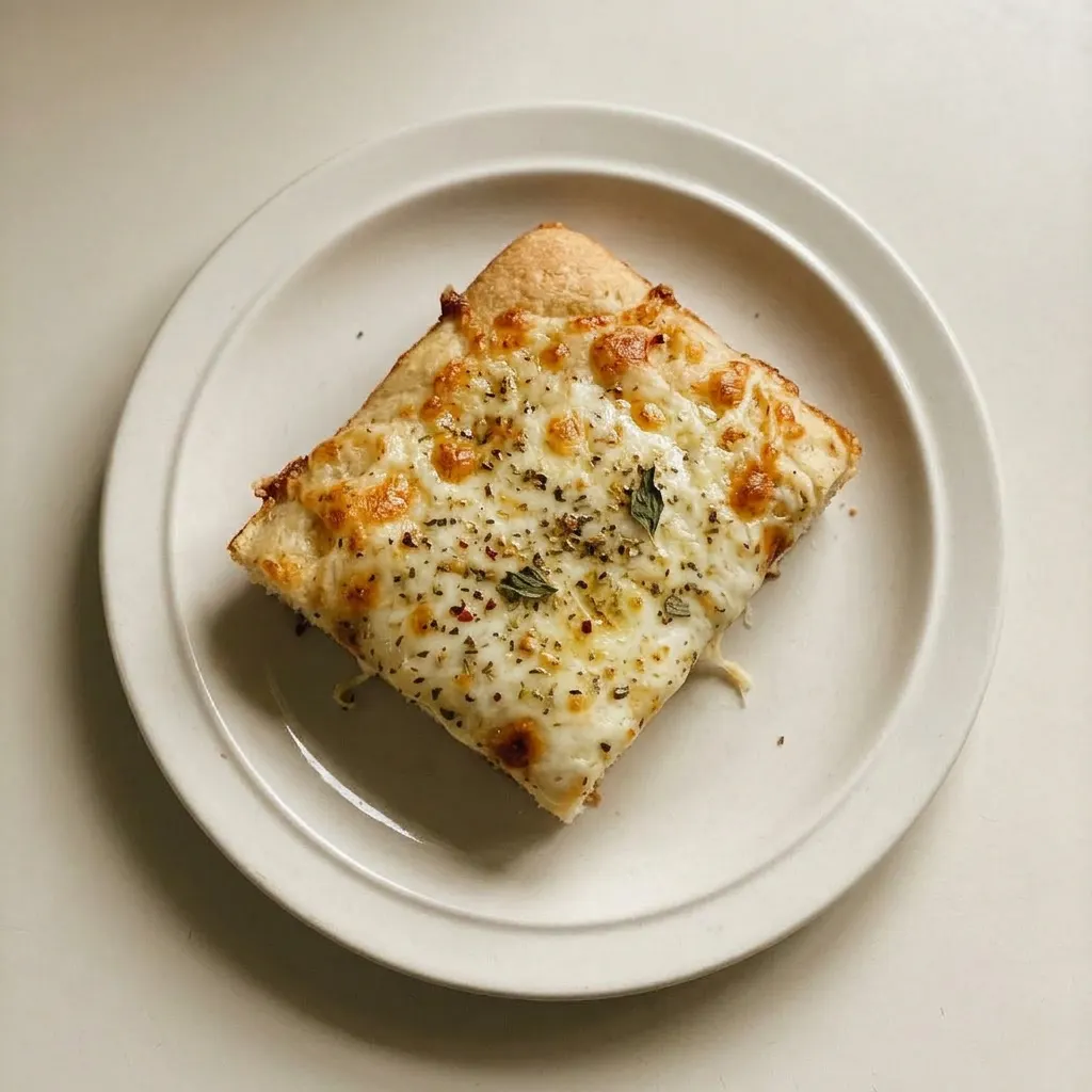 Ready to serve: a bread loaf with Italian cheese blend, butter, garlic powder, and Italian seasoning.
