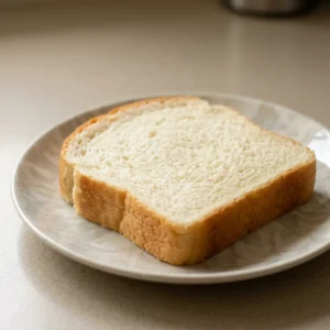 Bird's-eye view of a round loaf of milk bread with a golden brown crust, sliced into wedges revealing a soft, pale interior.