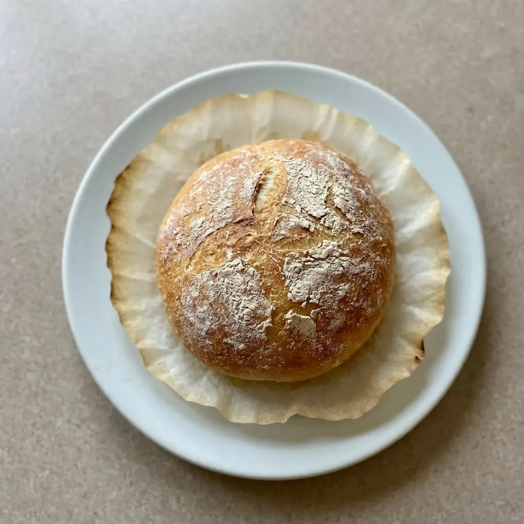 A serving of two bread wedges with olive oil pooled in the center of the cut surface.