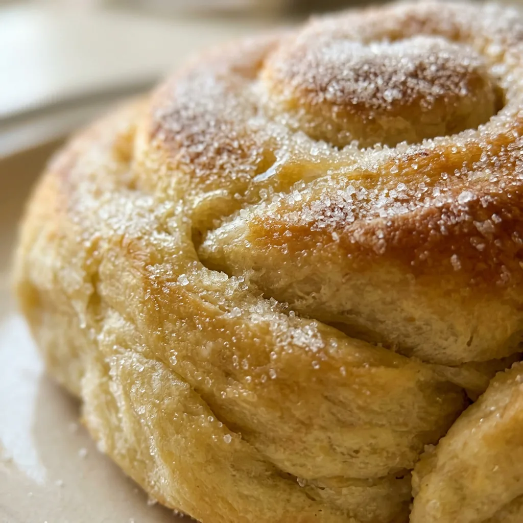 Close view of a slice showing butter melted into the crumb.
