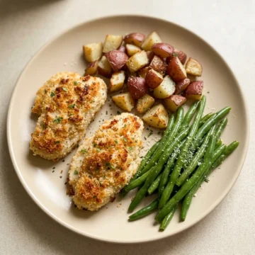 Parmesan Crusted Chicken Sheet Pan Dinner