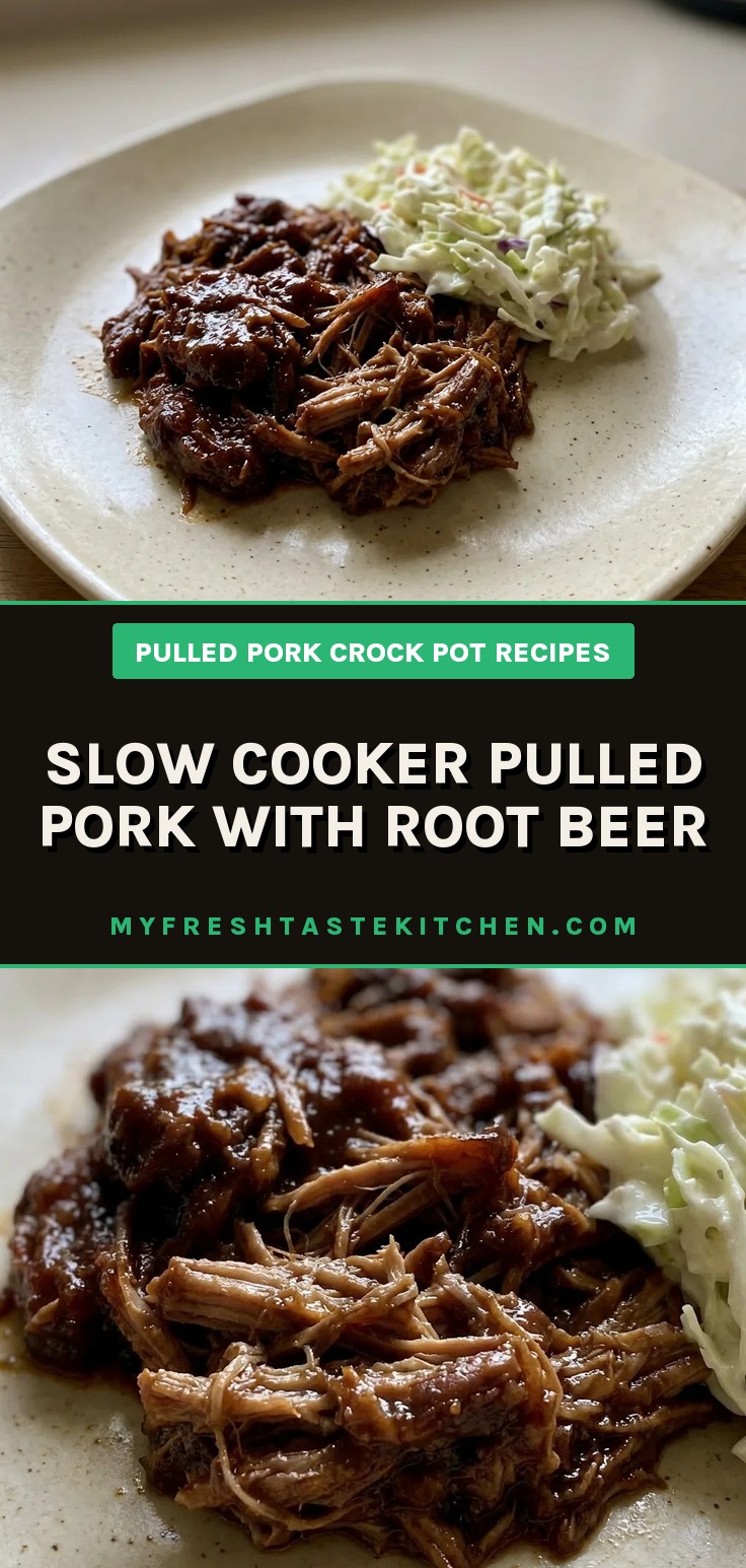 Bird's-eye view of pulled pork on a bun, topped with coleslaw and pickles.