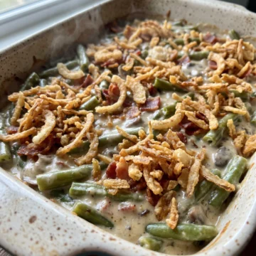 Bacon Mushroom Green Bean Casserole
