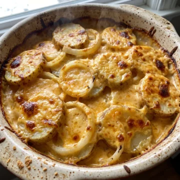 Cheesy Scalloped Potatoes with Cheddar