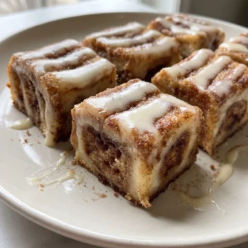 Cinnamon Roll Bars with Vanilla Frosting