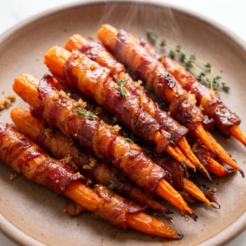 Maple Bacon Wrapped Carrots