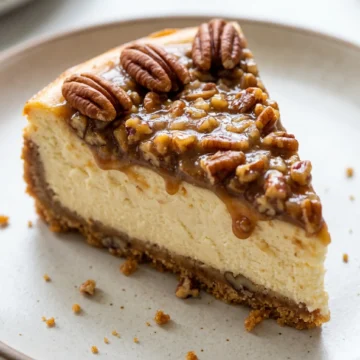 Pecan Pie Cheesecake with Graham Cracker Crust