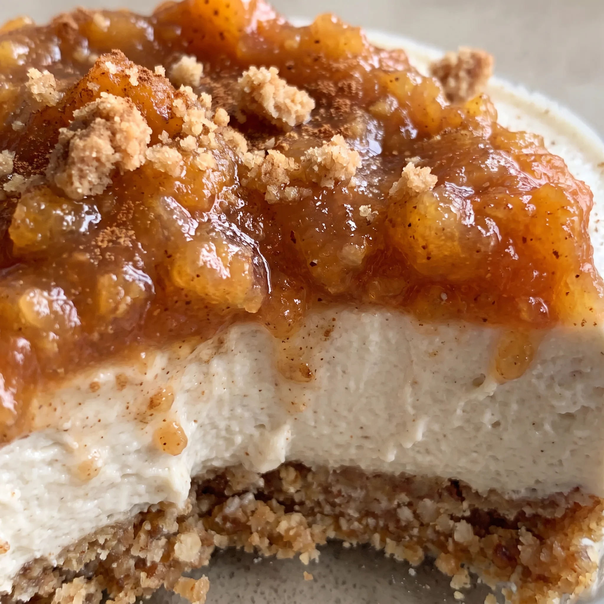 Smooth, pale cashew cream layer topped with glossy persimmon slices and a crumbly date-almond base.