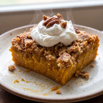 Pumpkin Dump Cake with Pecans
