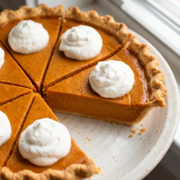 Homemade Pumpkin Pie with Spiced Custard Filling