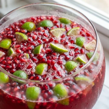 Sparkling Pomegranate Lime Punch