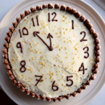 Chocolate Cherry Cognac New Year Cake