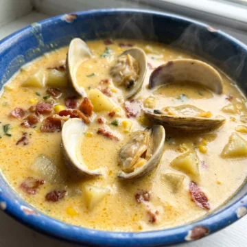 Clam and Corn Chowder with Bacon