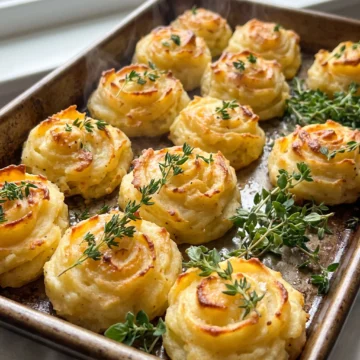 Duchess Potatoes with Parmesan and Chives