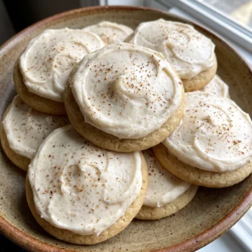 Eggnog Cookies with Eggnog Frosting
