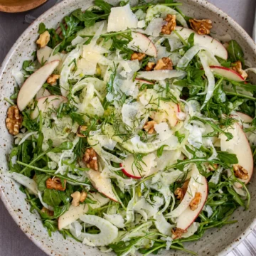 Fennel Apple Salad with Arugula and Pecorino