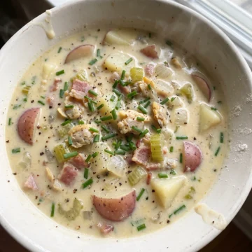 New England Creamy Clam Chowder with Bacon